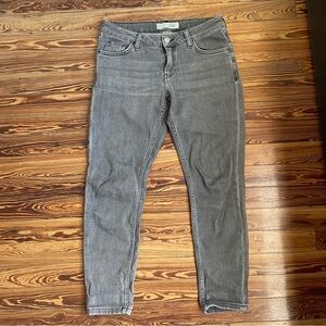 Topshop Moto Lucas Skinny Boyfriend Gray Jeans